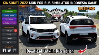 Kia Sonet 2022 New Mod For Bussid | Bus Simulator Indonesia | Free Download | BUSSID  screenshot 3