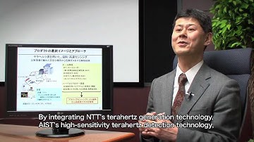 Test of remote spectroscopic sensing system using terahertz waves:NTT group