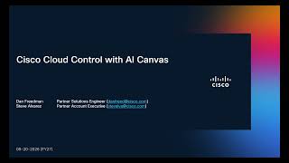 Cisco Cloud Control UI Demo
