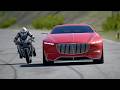 Kawasaki Ninja H2R Supercharged vs Vision Mercedes Maybach 6 at Old SPA