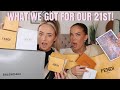 WHAT WE GOT FOR OUR 21ST BIRTHDAY!! | Immie and Kirra