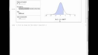 Using the Student's t Distribution Calculator screenshot 1