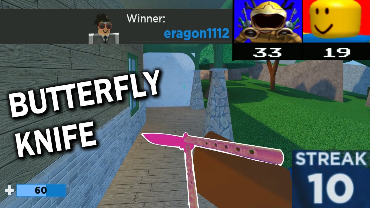 Fastest Match 1 Arsenal Pro Gameplay Butterfly Knife Youtube - roblox arsenal knives