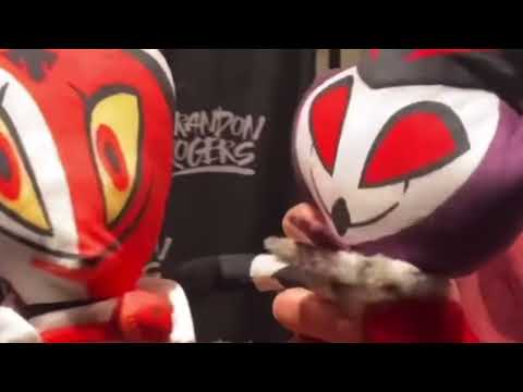 Bryce and Brandon Messing around with Helluva Boss plushies 😅