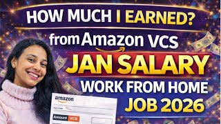 Amazon Vcs Work From Home Salary How Much I Earned In ? Salary Slip Proof 2026 Whf Jobs