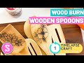 Howto Wood Burn Wooden Spoons with Torch Paste and Ikonart Stencils