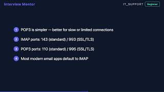 IMAP vs POP3: What's the Difference? (IT Interview)