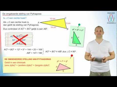 Pythagoras - De omgekeerde stelling van Pythagoras - WiskundeAcademie