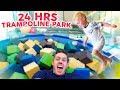 24 HOURS iN A TRAMPOLiNE PARK! (Homemade In Our House!)