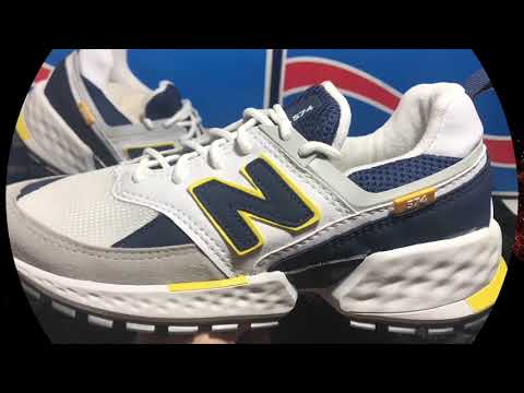 new balance 574 azul e amarelo