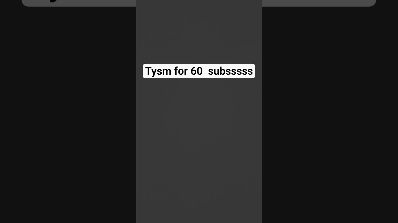 TYSM GUYSSSSS