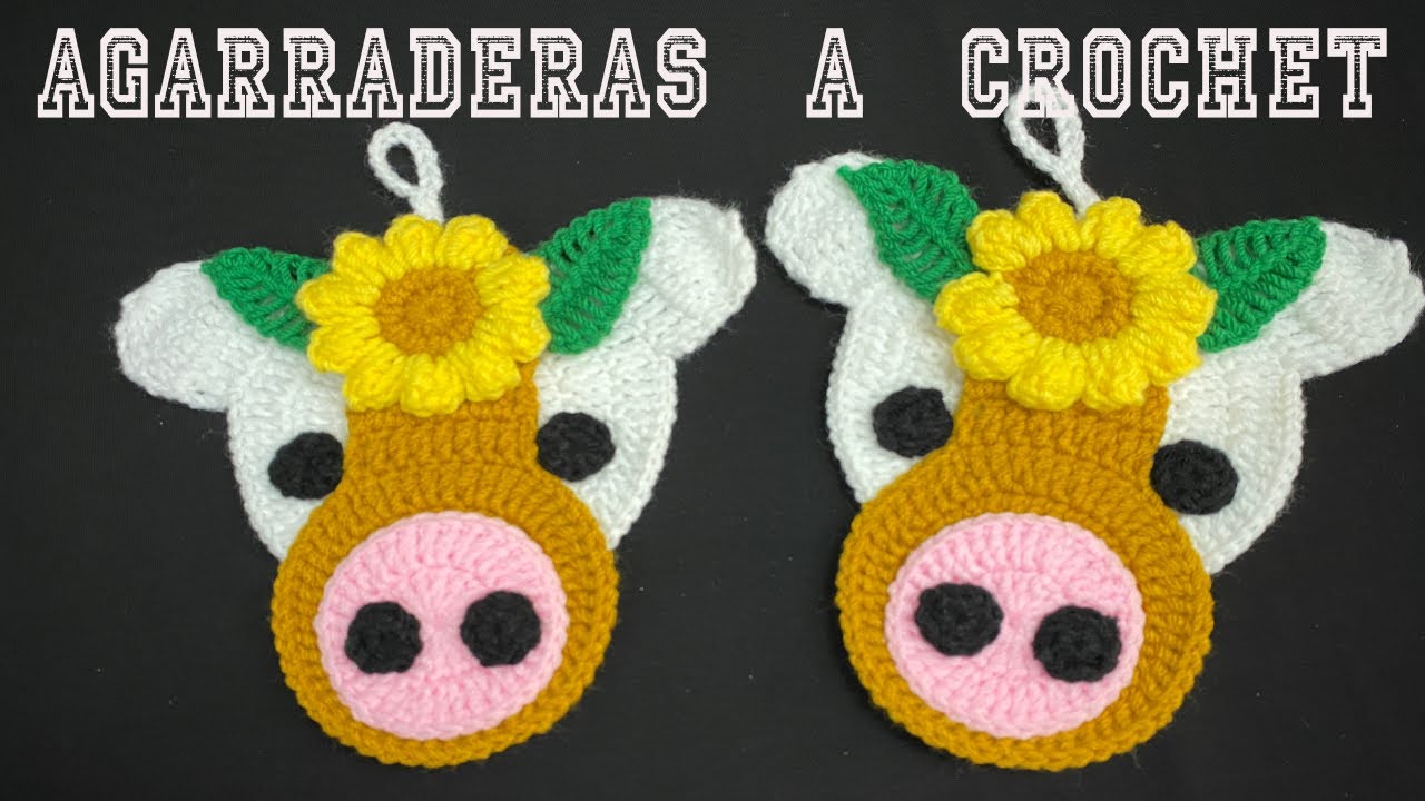 PASO A PASO PARA TEJER  AGARRADERAS DE VACA A CROCHET