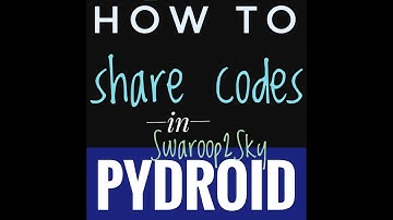 How to share codes in Pydroid 3