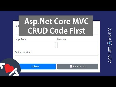 Asp.Net Core MVC Web App CRUD with EF Core
