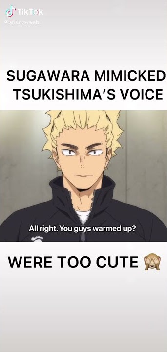 Sugawara mimicked Tsukishima's voice #sugawarakoushi #tobiokageyama #tsukishimakei #ukai