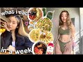 WHAT I EAT IN A WEEK! *forcing myself to eat healthy* (easy + realistic)