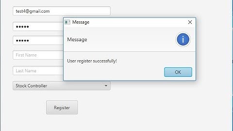 #25 JavaFx and SQL Server Tutorials | User Registration (2)