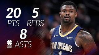 Zion Williamson 20 Pts 5 Rebs 8 Asts Vs Bucks 2526 Season