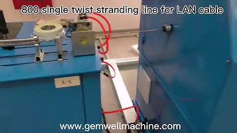 800 single twist stranding line for LAN cable
