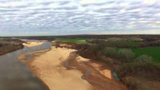 DJI Phantom 3 Flight Over Oklahoma Cimmaron River...  (with flight under bridge)