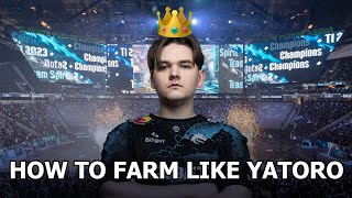 Yatoro's farming pattern, THE BEST in Dota