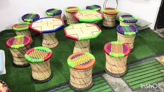 All Types Of New Unique Design Bamboo Mudda Stools Available At Wholesale Price