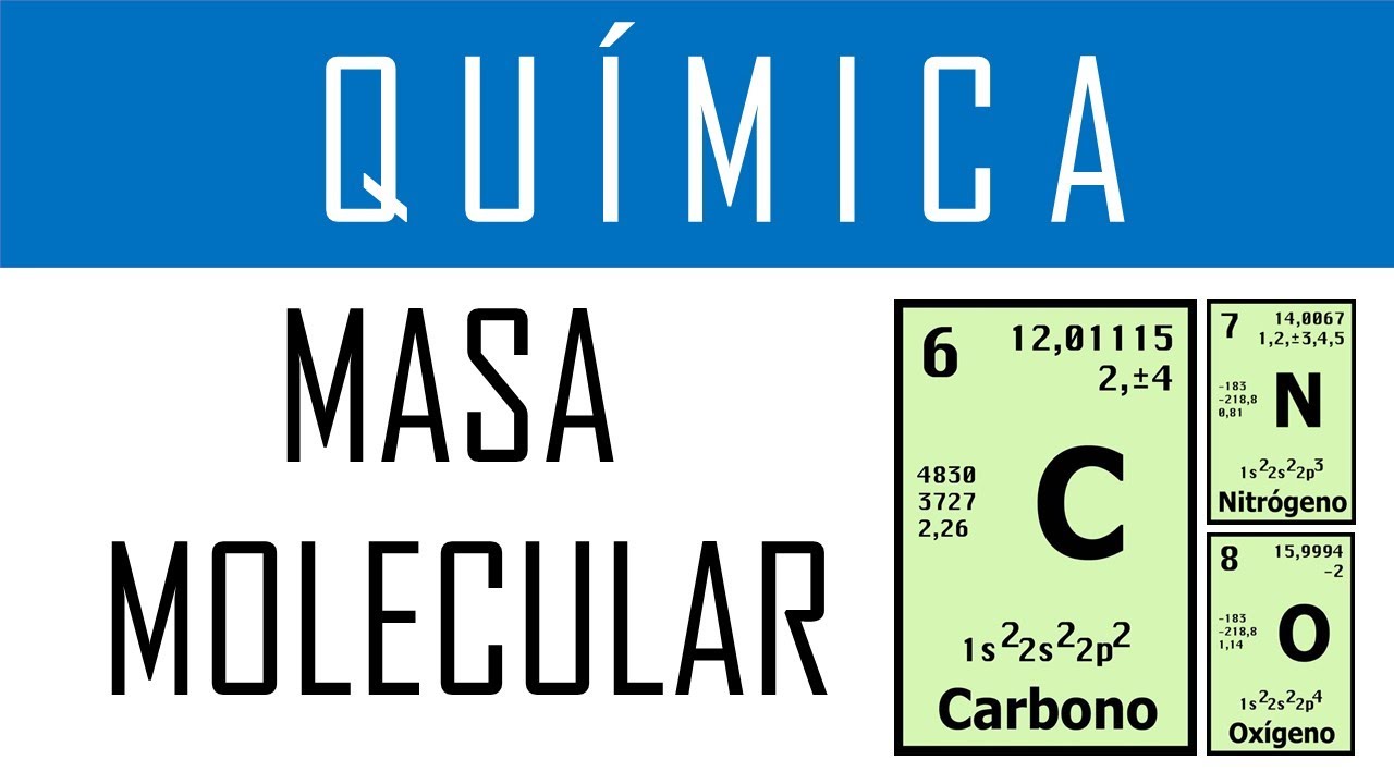 Calcular La MASA MOLECULAR Y MASA MOLAR De SUSTANCIAS QU MICAS