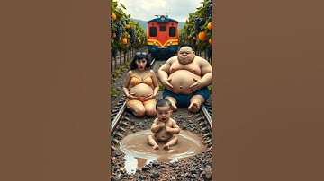 ❤️Evolution of Baby: Train Attack on Sumo wrestler with Family #cat#cute #love #shorts 35