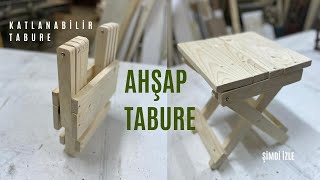 Katlanır tabure yapımı / ahşap tabure yapımı / folding stool construction