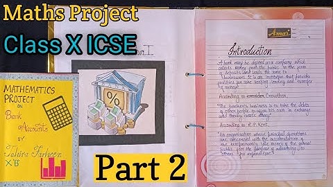 Class 10 maths project ICSE part 2 | Boards project Maths *clear video*