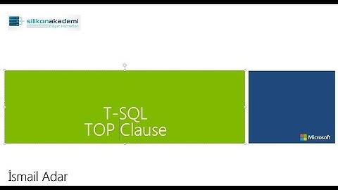 4 - Temel SQL Server Sorgulama Top Komutu