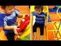 アンパンマン すべり台 乗り物 遊具 ボールプールで遊ぶしぃしぃ♪