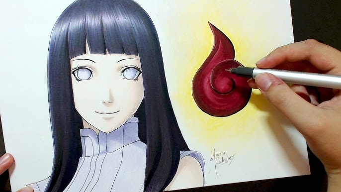 Naruto e Hinata - Desenho da Família Uzumaki em 3D