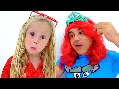 Nastya and dad