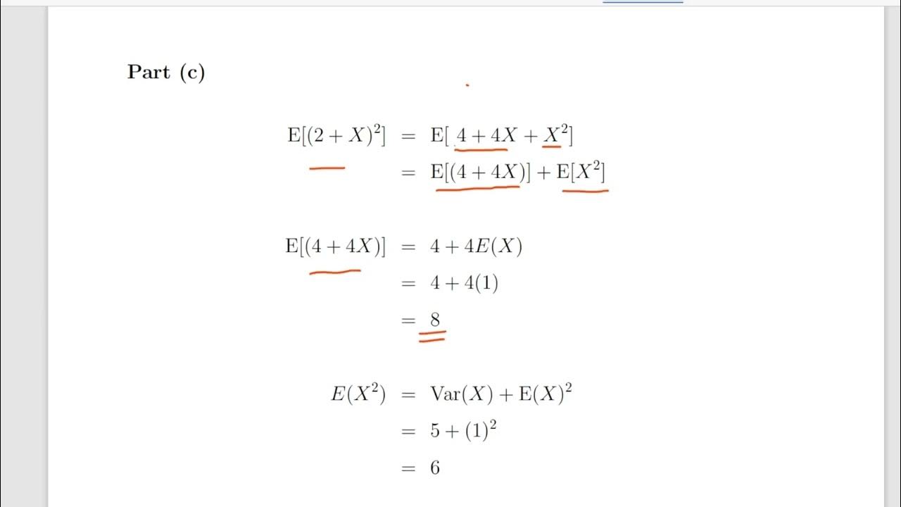 Linear Combinations of Random Variables - Expected Values and Variances ...