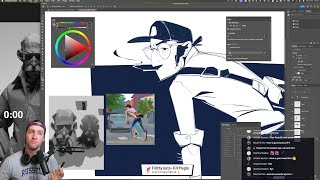 Stylized art study, painting, drawing, sculpting, chatting