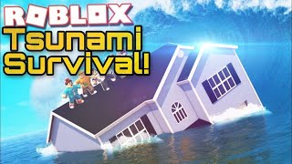 Playing Roblox Tsunami survival For the first time