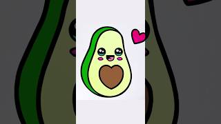 How to Draw a Cute Avocado #guuhdrawings