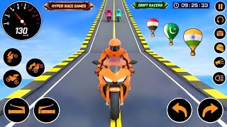 🏍️🚀 Turbo Bike Stunt Rush 🔥  Extreme Mega Ramp Racing Drive 3D 🎮 Android Gameplay