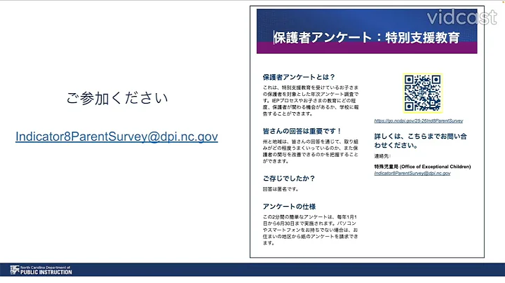 Indicator 8 Parent Survey Invitation   Japanese
