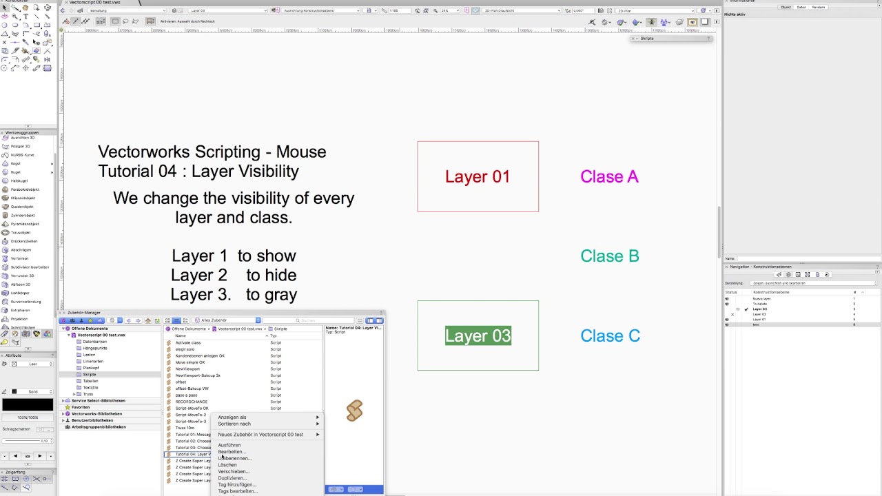 VWX Python Tutorial 004 Visibility Class and Layer - YouTube