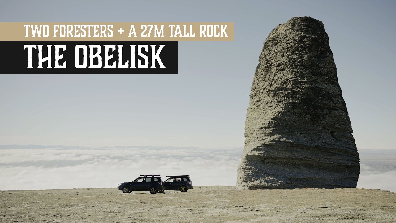 THE OBELISK. Two XT Foresters and a 27m Tall Rock