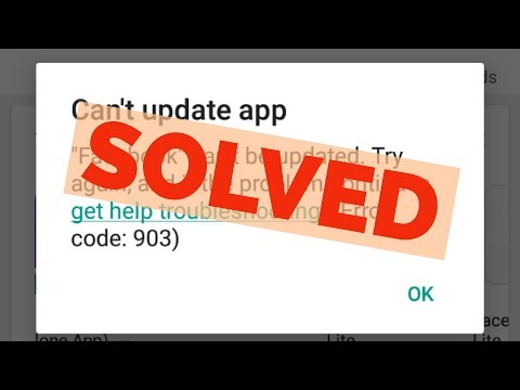 Fix Can't Update App(Error Code:903) From Google Play Store||Android