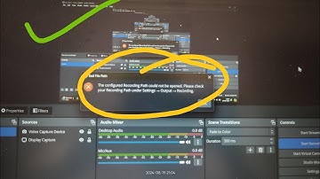🛑How to fix OBS Studio Bad file Path - The Configured Recording Path Could Not Be Opened Problem