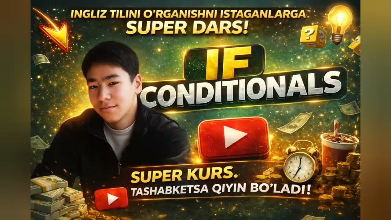 Ingliz tilidagi eng qiyin mavzu oson tushuntirish😱 IF conditionals #ingliztili0dan #englishgrammar 