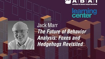 ABAI 42nd Annual Convention Learning Center Teaser: Marr