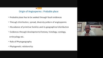 T  Y  B  Sc  Origin of Angiosperms  Part II by Prin. Dr. C. V. Murumkar, T. C. College, Baramati