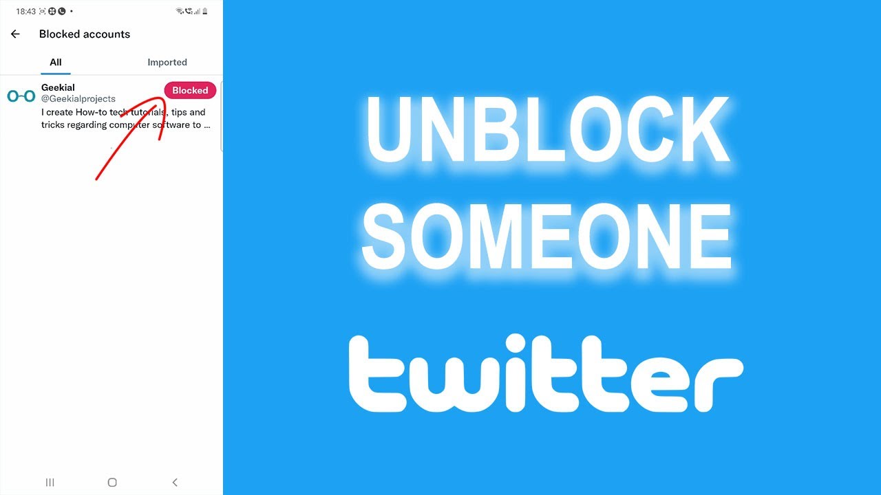 How to Unblock Someone in Twitter on Android, iPhone or iPad