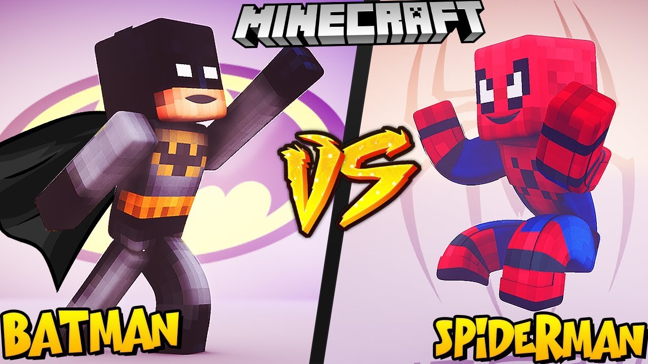 BATMAN VS SPIDERMAN - MINECRAFT  Vito vs Bella - YouTube