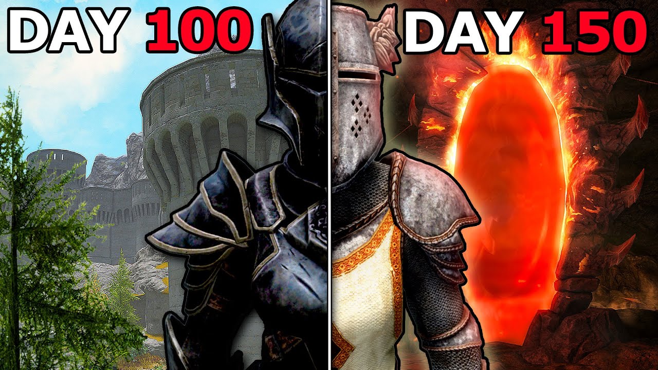 I Spent 150 Days in Skyrim Legendary Survival - YouTube